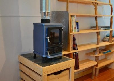 Small stove installed a small room
