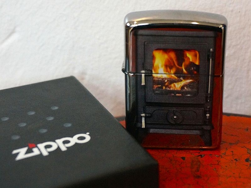 Get your free zippo lighter when ordering a salamander tiny woodstove